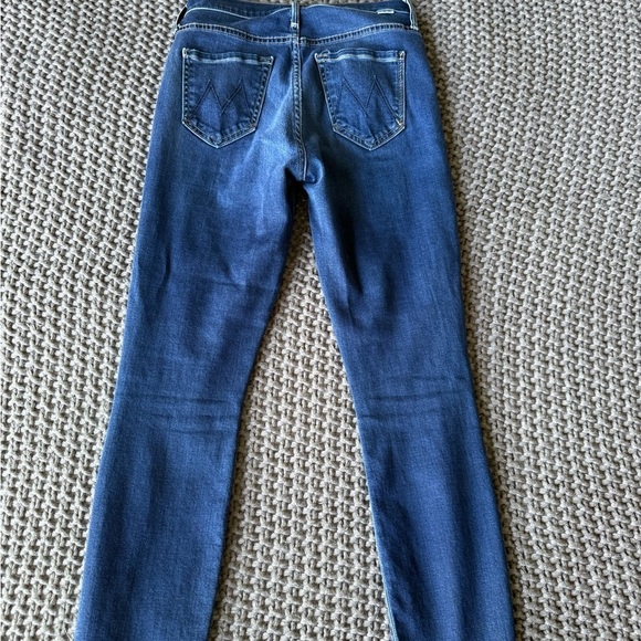 MOTHER Stunner Zip Ankle Step Fray Jeans in After Hours Wash - Picture 5 of 8